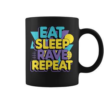 Eatleep Rave Repeat Divertida Música Edm Fiesta Techno Techno Taza de café - Regaloses