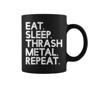 Eatleep Thrash メタルリピート 音楽 コーヒーマグ - Kawaiitshirt