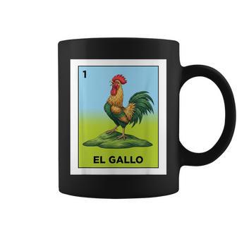 El Gallo Card Mexican Lottery The Rooster Mexico Culture Coffee Mug - Monsterry