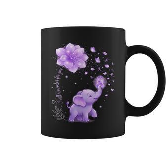 Elephant Purple I Will Remember For You Alzheimers Awareness Coffee Mug - Thegiftio UK