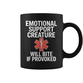 Emotional Support Creature Will Bite Fathers Day Men Coffee Mug - Thegiftio UK