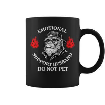 Emotional Support Husband Do Not Pet On Back Coffee Mug - Monsterry