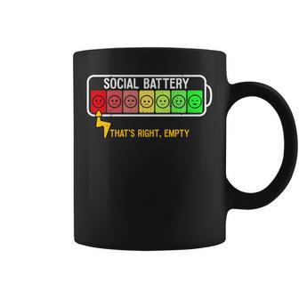 Emptysocial Batería Divertida Introvertidaocial Pequeña Charlaocial Manga Larga Taza de café - Regaloses