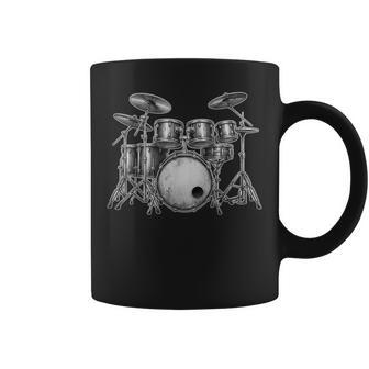 Ensemble De Batterieintage Rock Percussion Musicien Cadeaux Tasse - Cadeauxyz