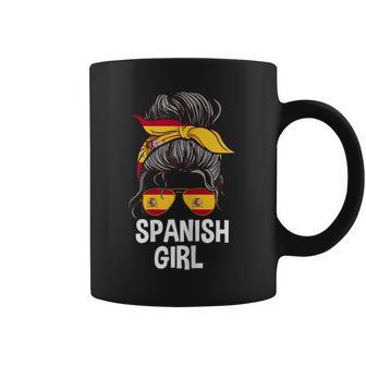 España Chica España Bandera España Pelo Desordenado Taza de café - Regaloses