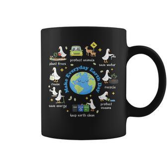 Make Everyday Earth Day Shir Teacher Earth Day Goose Coffee Mug - Thegiftio UK