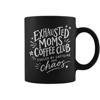Exhausted Moms Coffee Club Joke For Tired Mother Coffee Mug - Monsterry
