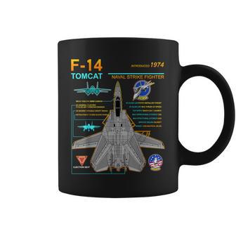 F-14 Tomcat Jet Airplane Engineering Blueprint Coffee Mug - Thegiftio UK