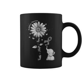 Faith Hope Love Sunflower Elephant Parkinson's Awareness Coffee Mug - Monsterry