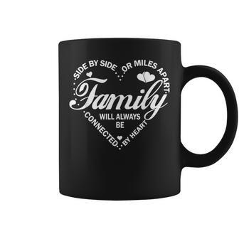 Family Will Always Be Connected By Heart Family Reunion Coffee Mug - Thegiftio UK