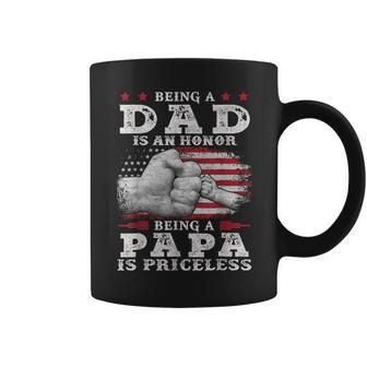Father Honor Papa Priceless Usa Flag Coffee Mug - Thegiftio UK