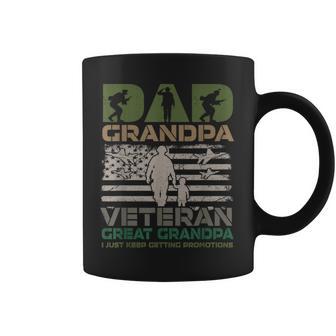 Fathers Day Dad Grandpa Veteran Great Grandpa From Grandkids Coffee Mug - Thegiftio UK