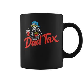 Fathers Day Dad Tax Skeleton Pocket Food Humor Papa Coffee Mug - Thegiftio