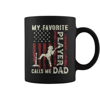 Father's Day Favorite Player Calls Me Dad Us Flag T-Ball Dad Coffee Mug - Thegiftio UK
