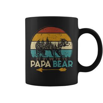 Father's Day Papabear Dad Baby Bear Retro Vintage Coffee Mug | Seseable UK