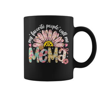 My Favorite People Call Me Mema Girly Women Coffee Mug - Thegiftio UK