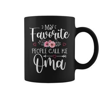 My Favorite People Call Me Oma Floral Mother's Day Coffee Mug - Thegiftio UK