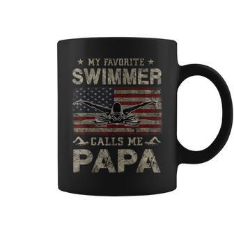 My Favorite Swimmer Calls Me Papa Fathers Day Coffee Mug - Thegiftio UK