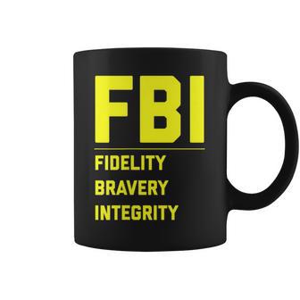 Fbi Motto 「Fidelity Bravery Integrity」 法執行機関 コーヒーマグ - Kawaiitshirt