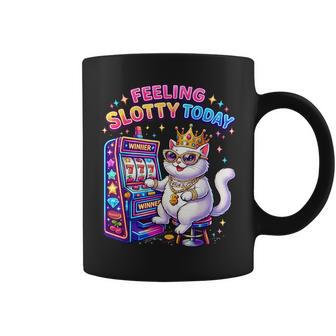 Feeling Slotty Today Casino Cat Gambling Casino Coffee Mug - Thegiftio UK