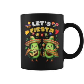 Lets Fiesta 5 De Mayo ポンチョ アボカド メキシカン パーティー メンズ レディース コーヒーマグ - Kawaiitshirt