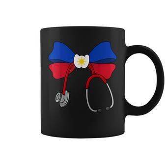 Filipina Coquette Nurse Bow Philippines Flag Pinay Nurse Coffee Mug - Thegiftio UK