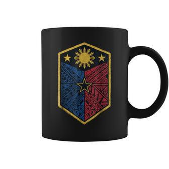 Filipino Pinoy Tribal Sun Stars Flag Philippines Heritage Coffee Mug - Monsterry