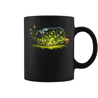 Fireflies Lightning Bugs Insects In Jar Summernight Campfire Coffee Mug - Thegiftio UK