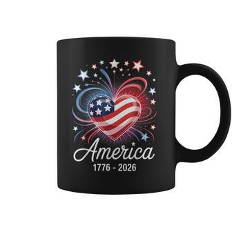 Flag Heart 1776 2026 July 4Th 250Th Birthday Coffee Mug | Mazezy