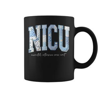 Floral Nicu Nurse Patchwork Neonatal Intensive Care Unit Coffee Mug - Thegiftio UK