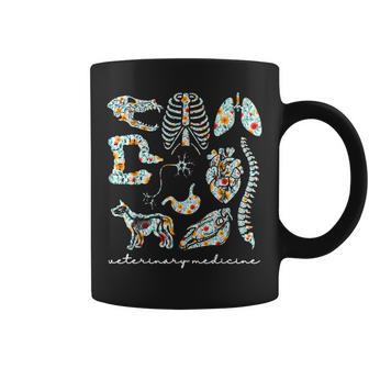 Floral Veterinary Anatomy Vet Tech Veterinary Technician Coffee Mug - Thegiftio UK