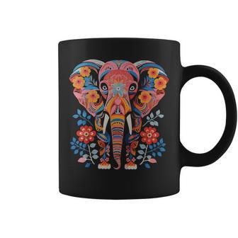 Flower Elephant With Floral Graphic For Mom Girl Ns Women Coffee Mug - Thegiftio UK