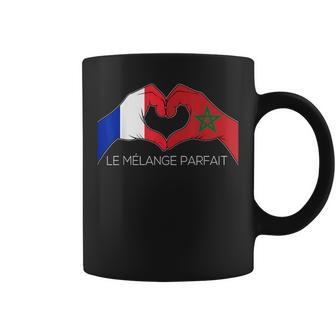 France Et Maroc Français Marocain Le Mélange Parfait Cœur Tasse - Cadeauxyz
