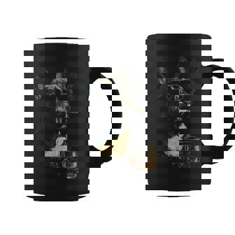 French Bulldog Smoking Cigarette Whisky Lover Dog Coffee Mug | Seseable UK