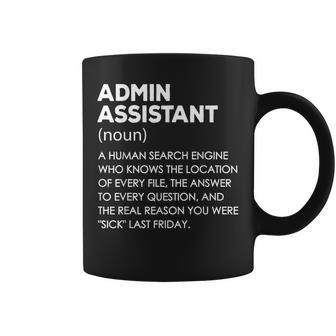 Admin Assistant Definition Administrative Professional Coffee Mug - Monsterry
