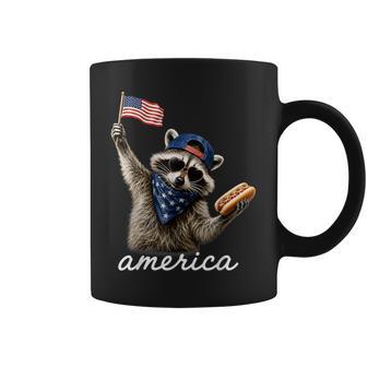 America Raccoon Patriotic 4Th Of July Graphic Coffee Mug - Thegiftio UK