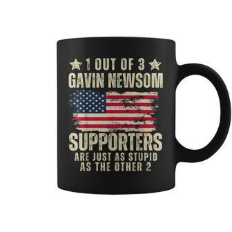 Anti Gavin Newsom Supporters American Distressed Flag Coffee Mug - Thegiftio UK