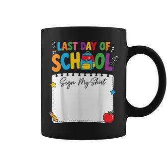 Autograph Graduation Kids Last Day Of School Sign My Coffee Mug | Mazezy