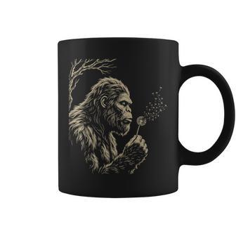 Blowing Wishes Bigfoot Dandelion Sasquatch Wish Men Coffee Mug - Thegiftio UK