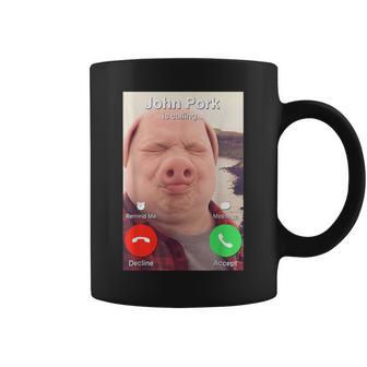 Cute John Pork Is Calling Stupid Brainrot Meme Coffee Mug - Thegiftio UK