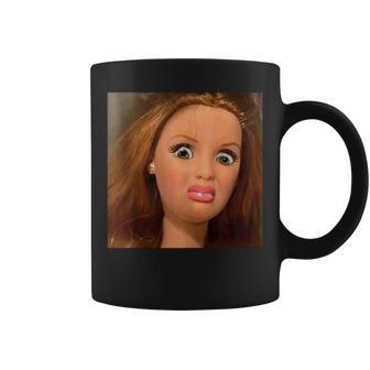 Doll Face Meme Expression Hilarious Sarcastic Coffee Mug - Thegiftio UK