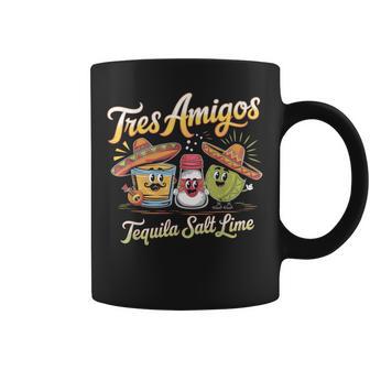 Drinking 3 Tres Amigos Tequila ソルト ライム シンコ・デ・マヨ コーヒーマグ - Kawaiitshirt