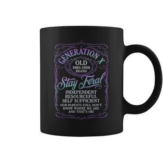 Generation X Stay Feral Gen X Gen Xer Nostalgia Coffee Mug - Thegiftio UK