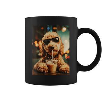 Golden Doodle Iced Coffee Dog Mom Doodle Lover Vintage Coffee Mug - Monsterry