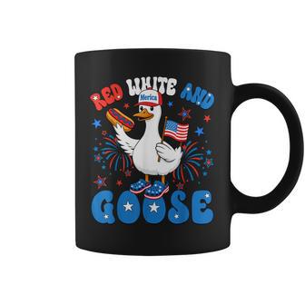 Goose 4Th Of July Patriotic Cute Red White And Goose Coffee Mug - Thegiftio UK