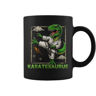 Karate Dinosaur Karatesaurus T-Rex Graphic Karatist Coffee Mug - Thegiftio UK
