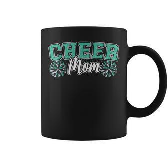 Loud Proud Cheer Mom Mama Cheerleading Green Black Pom Coffee Mug - Thegiftio UK