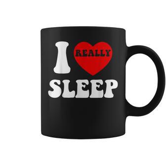 I Loveleep Heart Naps Lazy Relaxing For Men コーヒーマグ - Kawaiitshirt