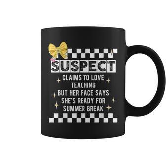 Matching Last Day Of School Suspect Teacher Coffee Mug - Thegiftio UK