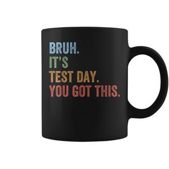 Matching Testing Bruh It's Test Day Motivation Teacher Coffee Mug - Thegiftio UK